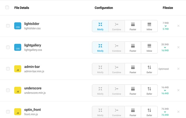 Minifying files in WPMU DEV's Hummingbird Pro settings to help reduce bounce rate